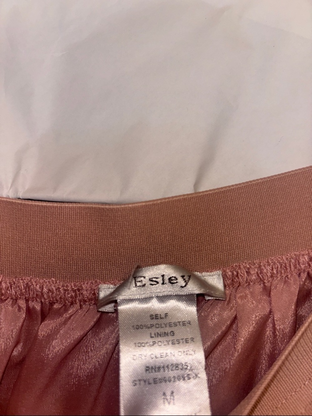 Esley Collection Dusty Pink Tulle Midi Skirt - Picture 5 of 7
